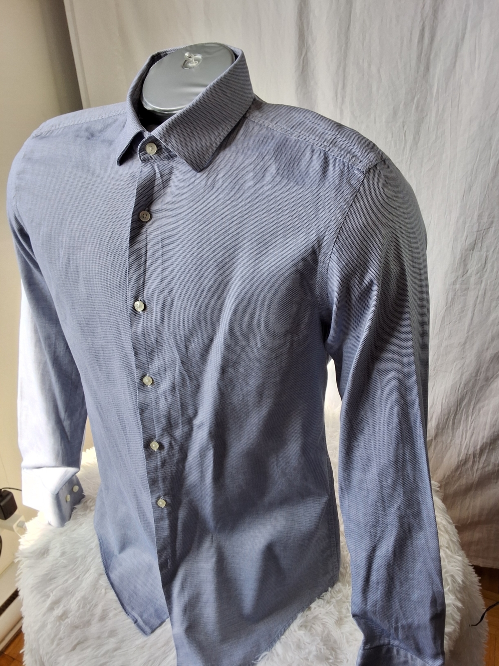 Hugo Boss Slim Fit Blue Dress Shirt Men’s Button Down Long Sleeve - Picture 2 of 9